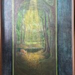 イリデッセントカラーのアクリル画